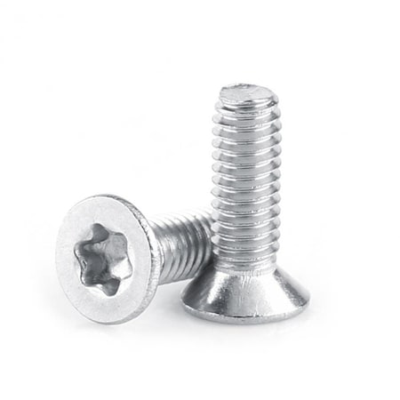 1/4-20 X 1/2 In Torx Flat Machine Screw, Plain 18-8 Stainless Steel, 2500 PK